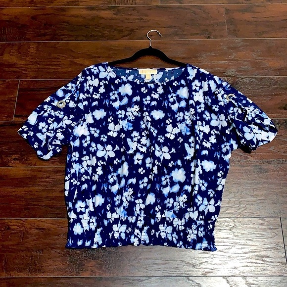 Micheal Micheal Kors Floral Print Blouse, sz Extra Large - Picture 5 of 12